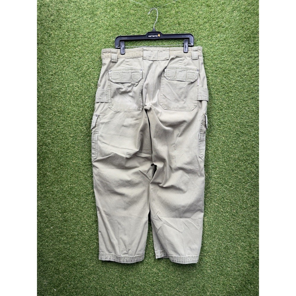 Duluth Trading Pants Mens 36x30 Flex Fire Hose Straight Leg Canvas Workwear y2k